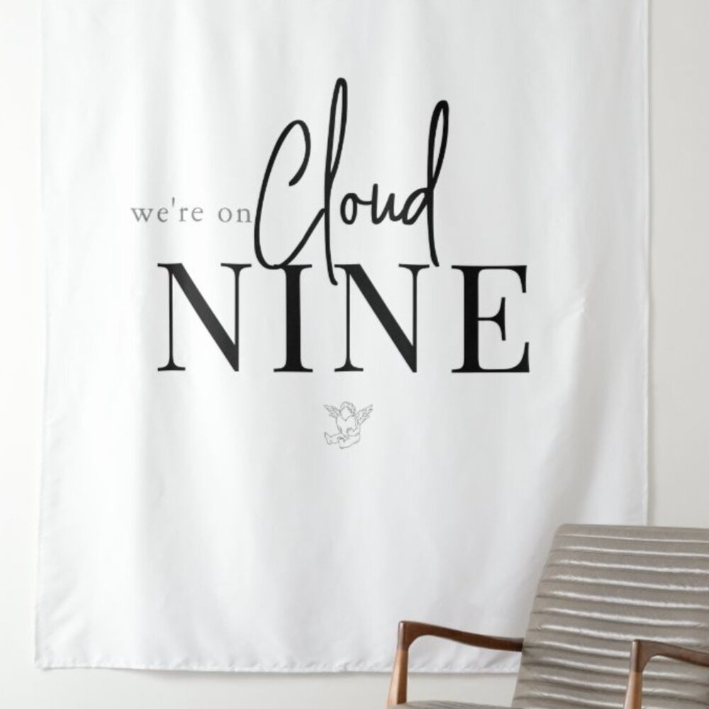 Cloud 9 Baby Shower Welcome Tapestery